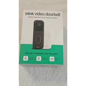 NEW Blink Video Doorbell Newest Model Battery Powered Sync Module Included